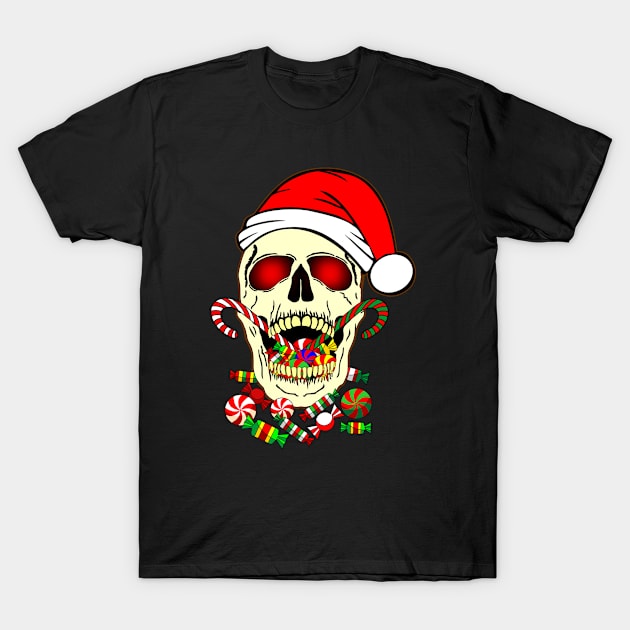 Skull Christmas Santa Claus 2# T-Shirt by Korvus78